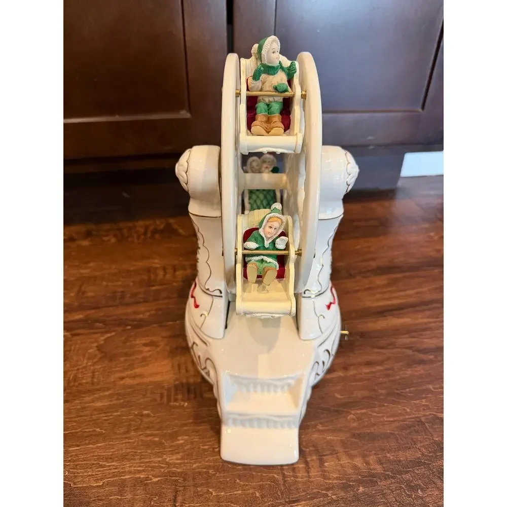 Avon Porcelain Holiday Classic Wind Up Musical Ferris Wheel 2001